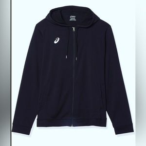ASICS Men's Navy Pull Over Warmup Hoody Sweater